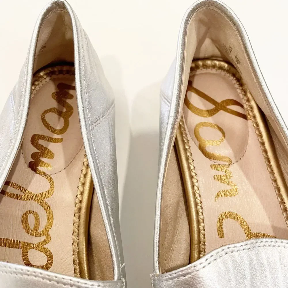 Sam Edelman Loraine Horsebit Loafer Soft Silver slip on size 9 - Picture 5 of 8